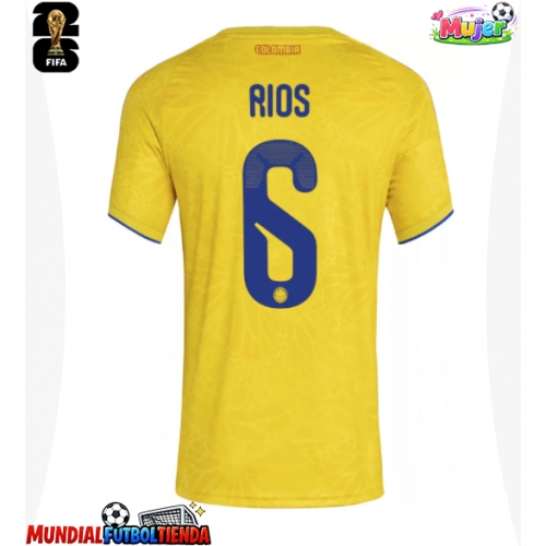 Camiseta Colombia Richard Rios #6 Primera Equipación Replica Mundial 2026 para mujer mangas cortas